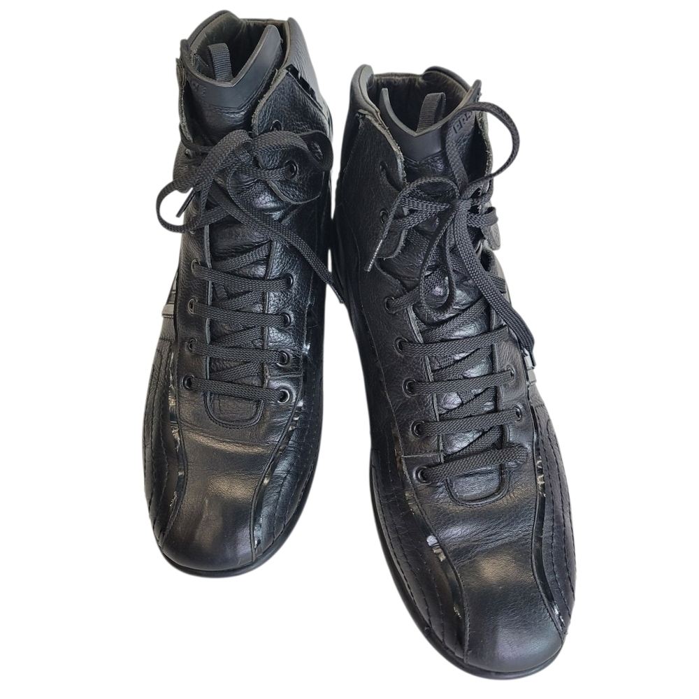 Versace high top leather men's shoes